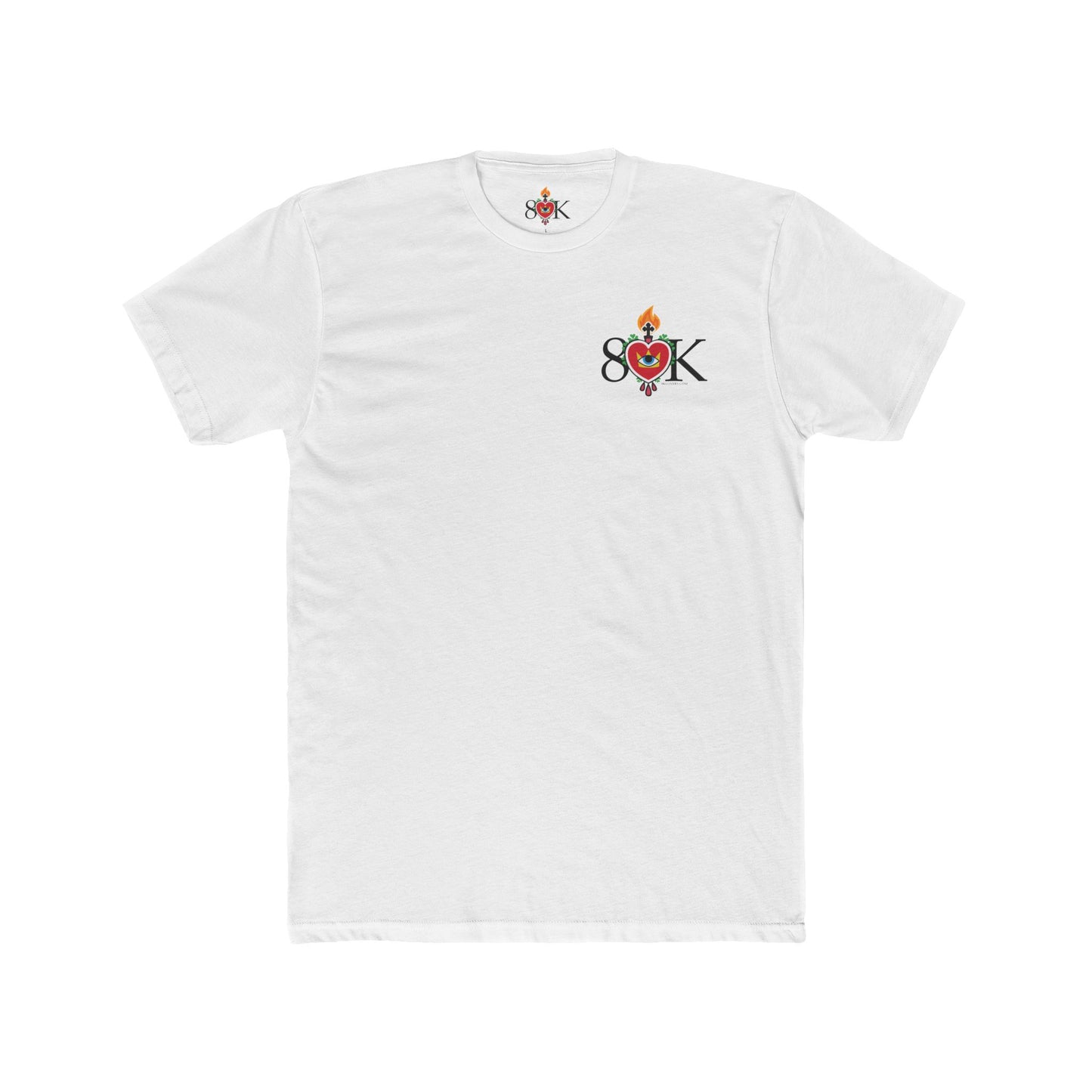 #16 Sacred Heart Flame Shirt (FRONT & BACK LOGO) Unisex Cotton Crew Tee