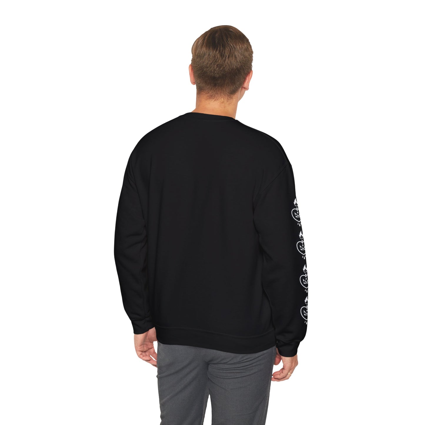 #18 Sacred Heart Flame (Both Sleeves) Design Unisex Crewneck Sweatshirt - Cozy & Stylish