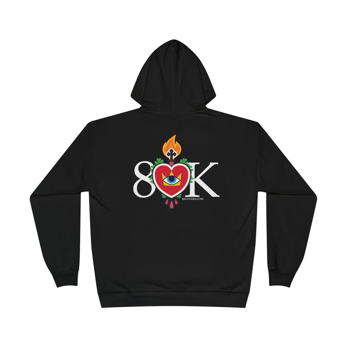#19 Sacred Heart Flame Shirt (FRONT & BACK LOGO) Unisex EcoSmart® Pullover Hoodie Sweatshirt