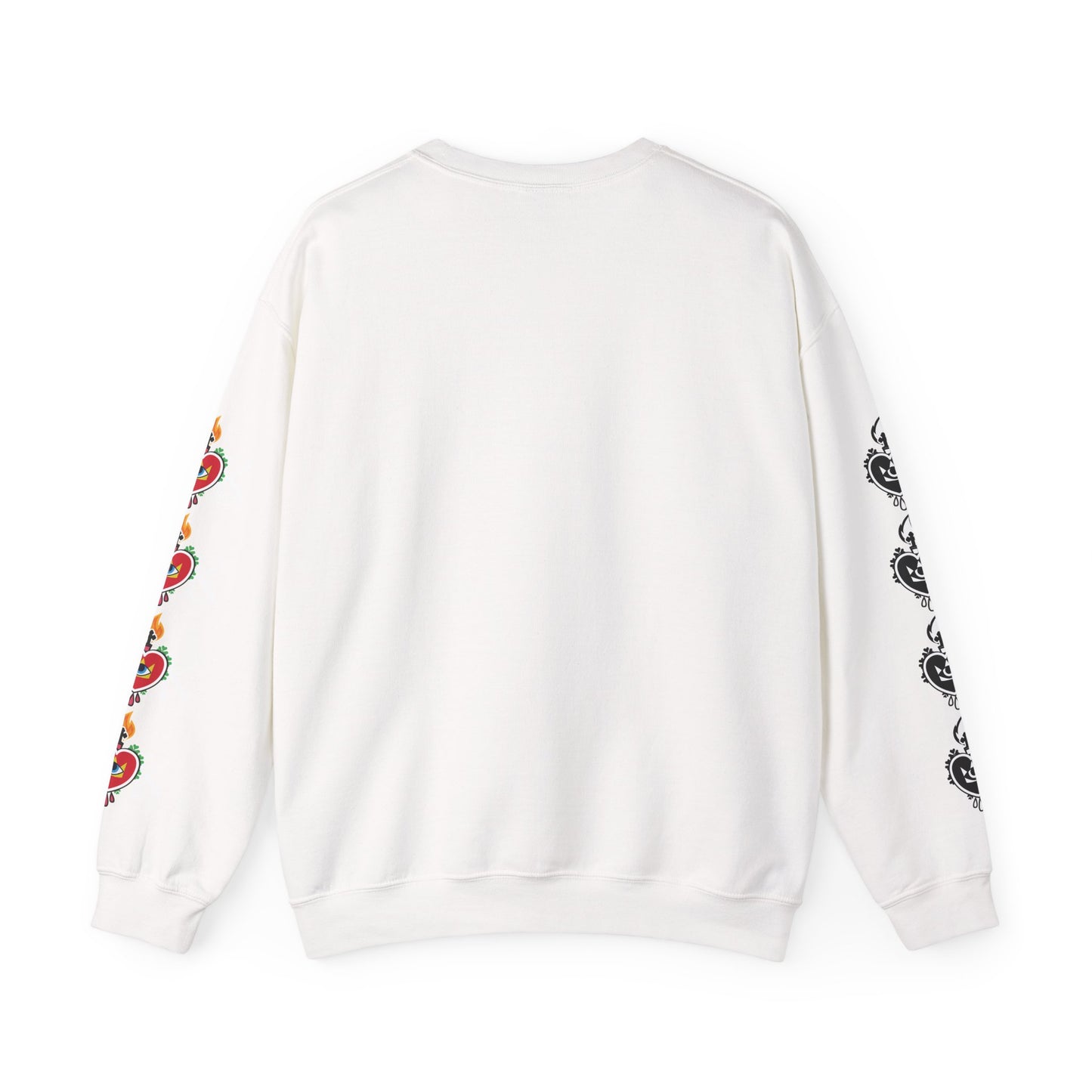 #18 Sacred Heart Flame (Both Sleeves) Design Unisex Crewneck Sweatshirt - Cozy & Stylish