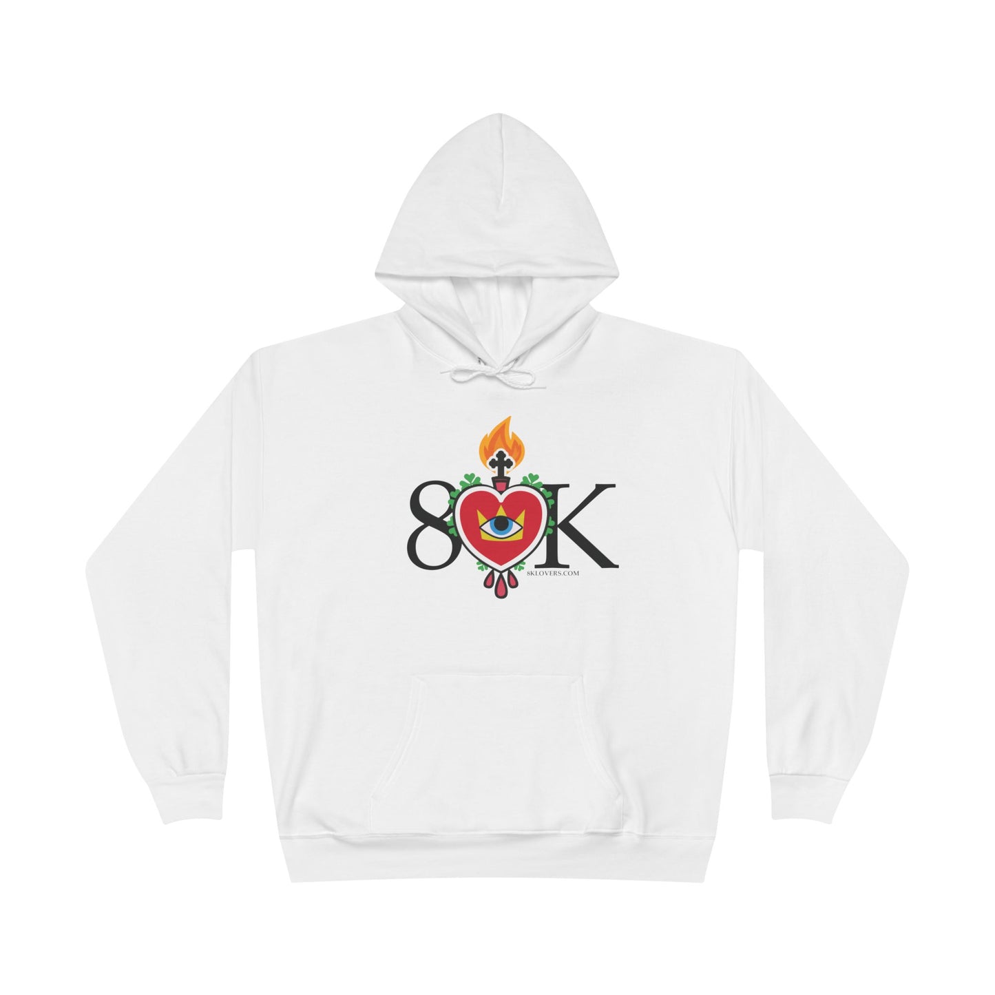 #17 Sacred Heart Flame Unisex Eco-Friendly Pullover Hoodie - Perfect for Everyday Wear & Celebrations