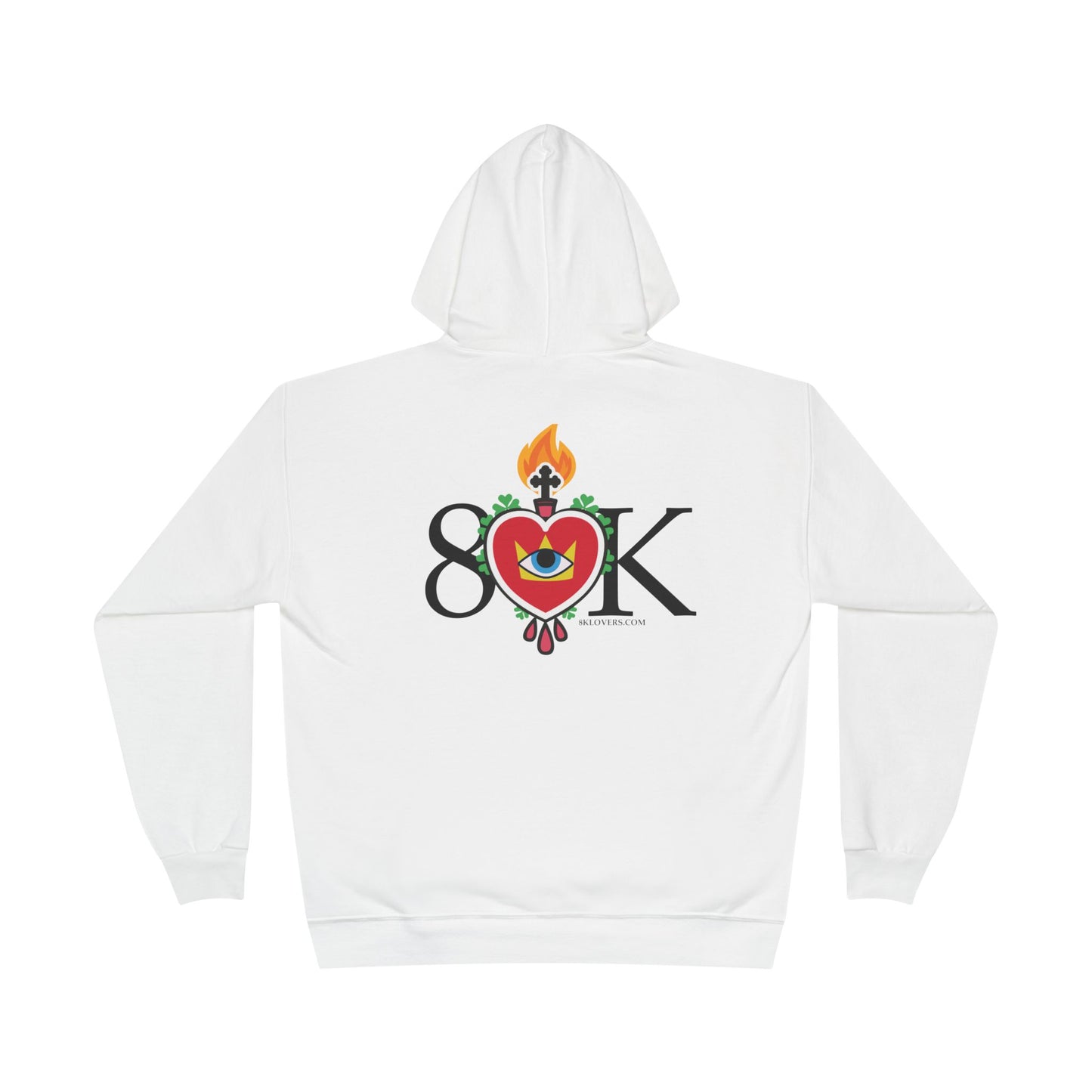 #19 Sacred Heart Flame Shirt (FRONT & BACK LOGO) Unisex EcoSmart® Pullover Hoodie Sweatshirt