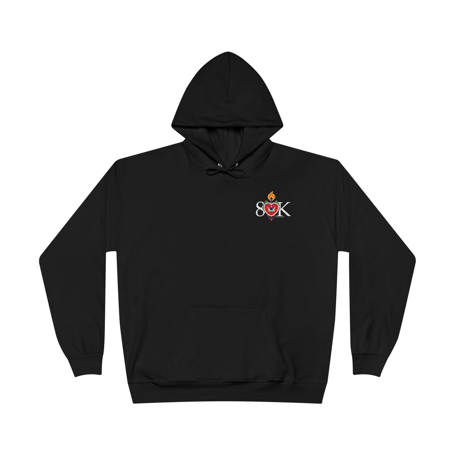 #19 Sacred Heart Flame Shirt (FRONT & BACK LOGO) Unisex EcoSmart® Pullover Hoodie Sweatshirt