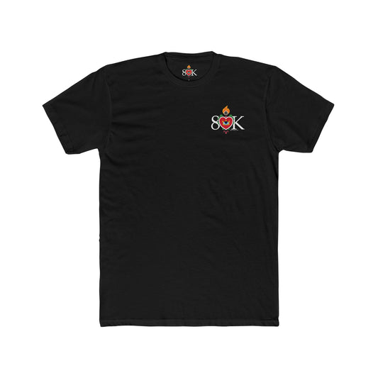 #16 Sacred Heart Flame Shirt (FRONT & BACK LOGO) Unisex Cotton Crew Tee