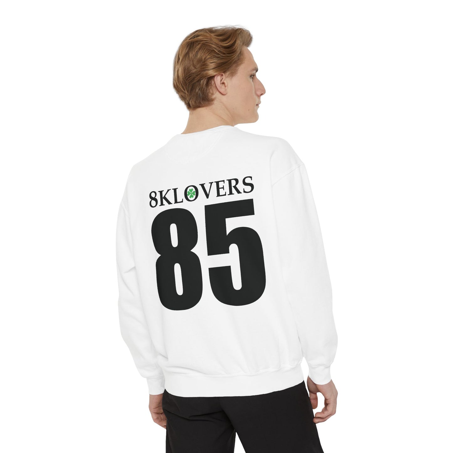 Unisex Garment-Dyed Sweatshirt - 8K Lovers Heart & Eye Design