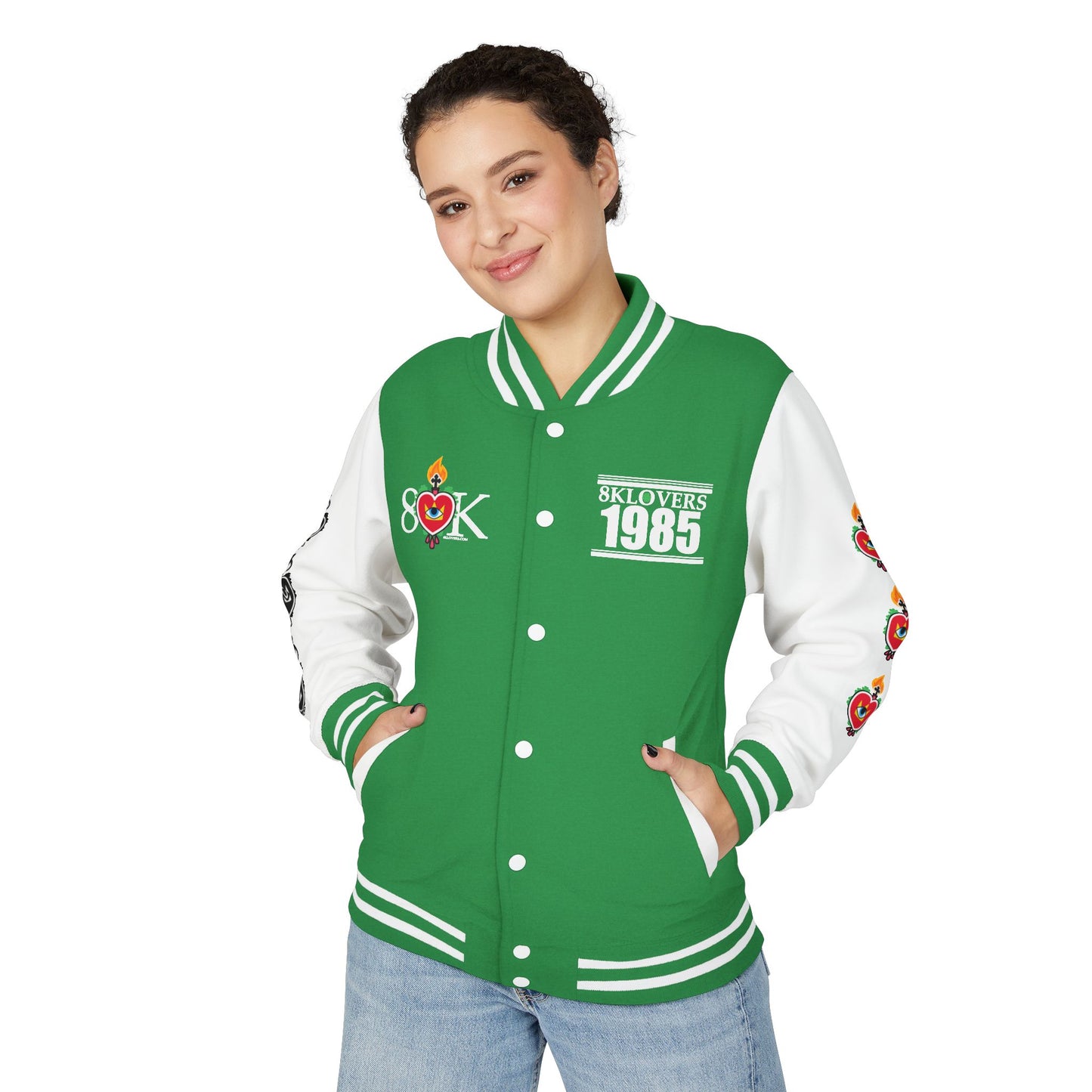 #21 Retro Unisex Heavyweight Letterman Jacket - 80K🍀Lovers 1985